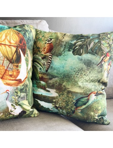 Coussin vert jungle 40x40