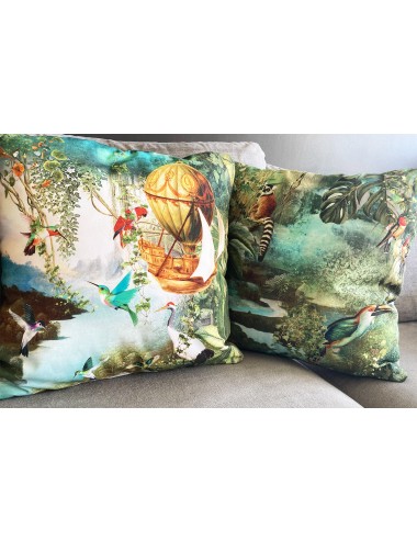 Coussin vert jungle 40x40