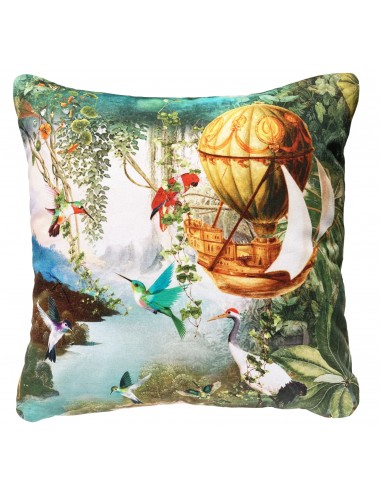 Coussin vert exotique 40x40