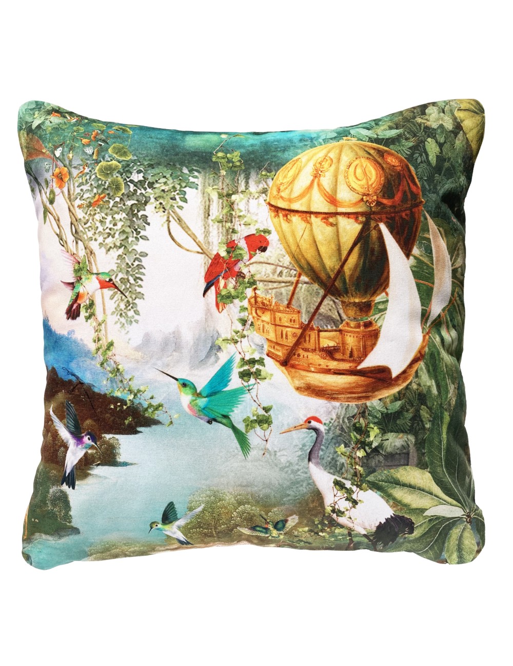 Coussin vert exotique 40x40 Coussin vert exotique 40x40