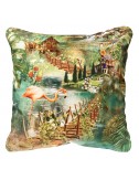 Coussin vert exotique 40x40