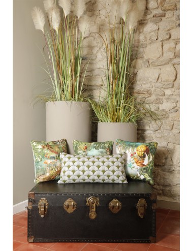 Coussin vert jungle 40x40