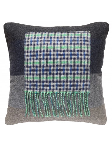 Coussin écossais gris et vert 45x45