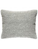 Coussin laine bouclette gris 50x40