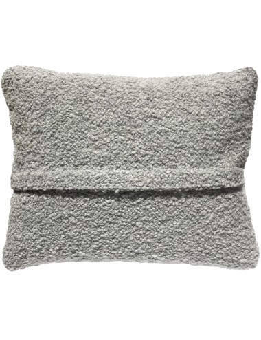 Coussin laine bouclette gris 50x40