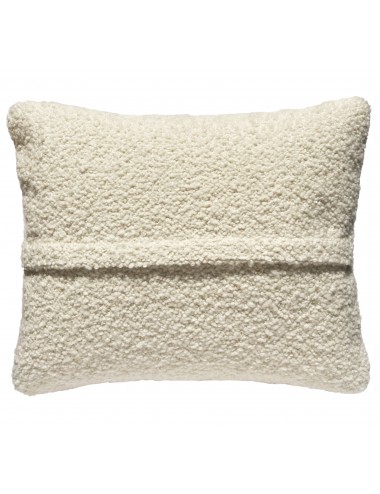 Coussin laine bouclette blanc cassé 50x40