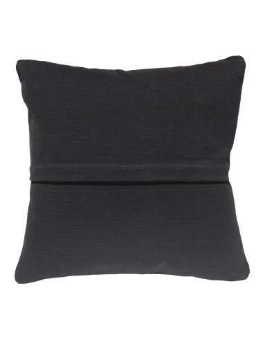 Coussin à fleurs noir 50x50