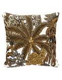 Coussin jaune motarde imprimé 40x40