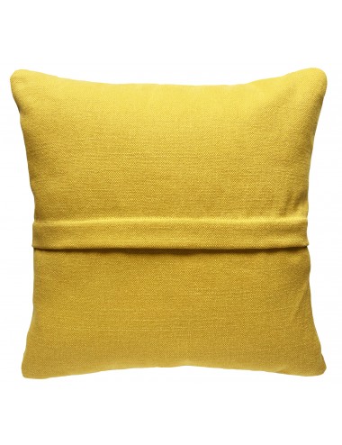 Coussin jaune moutarde imprimé 40x40