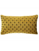 Coussin rectangulaire jaune moutarde 60x30