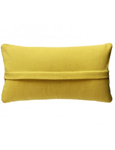 Coussin rectangulaire jaune moutarde 60x30