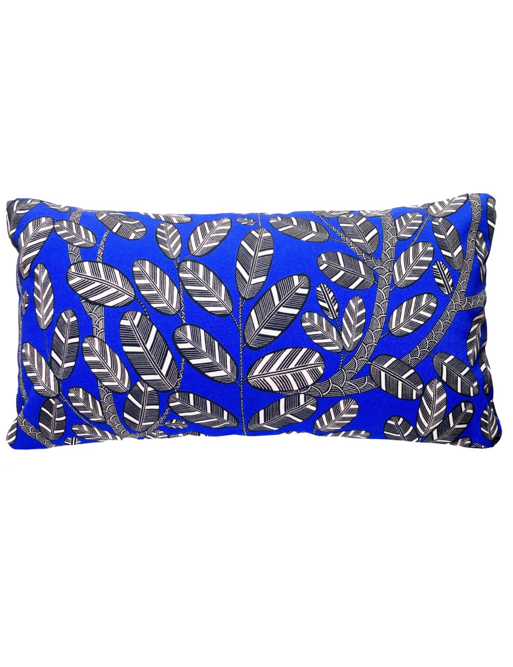 Coussin rectangulaire imprimé bleu Klein 60x30