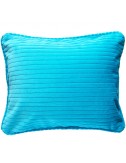 Coussin bleu turquoise en velours côtelé 50x40