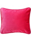 Coussin rose fluo en velours 50x40