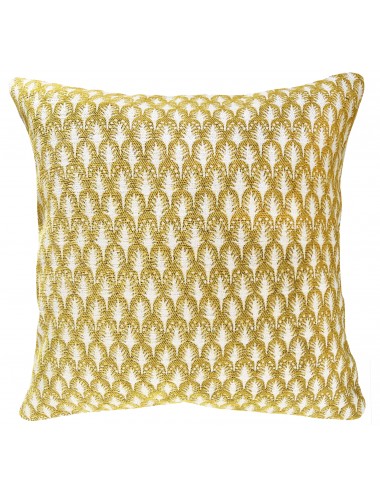 Coussin jaune moutarde 40x40