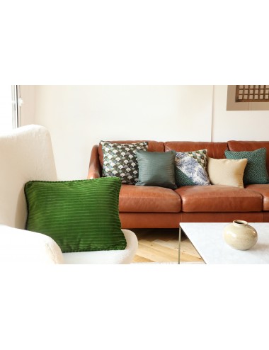 Coussin vert et doré 40x40