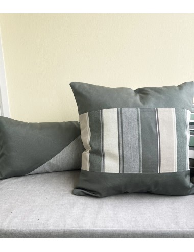 Coussins extérieur imperméable kaki et gris 50x50