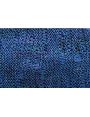 Coussin en laine bleu fait main 40x30