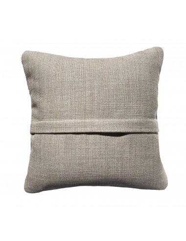 Coussin écru et taupe en laine et bouclette 40x40 cm