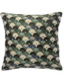 Coussin vert et bleu 50x50 tendance