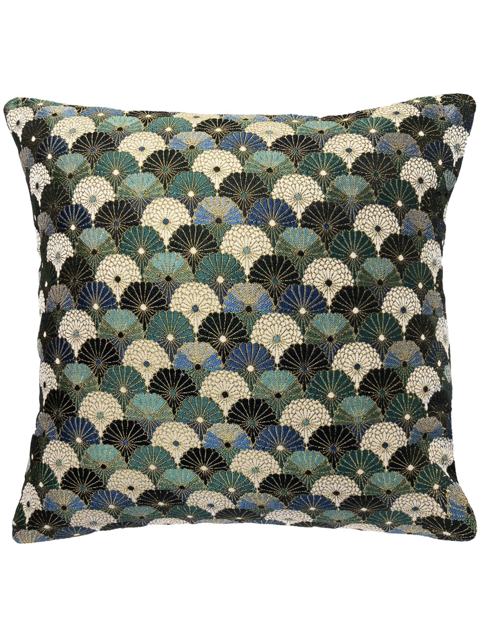 Coussin vert et bleu 50x50 tendance Coussin vert et bleu 50x50 tendance
