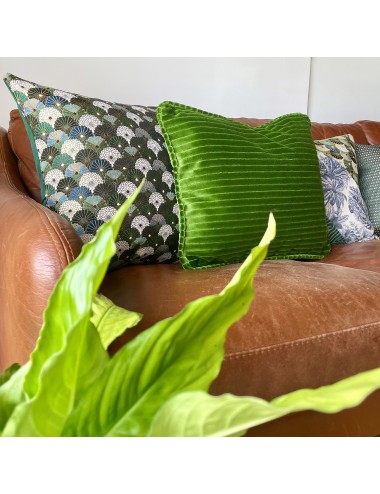 Coussin vert et bleu 50x50 tendance