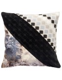 Gros coussin noir et blanc 50x50