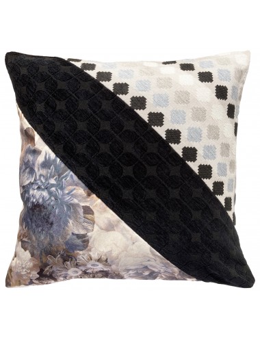 Gros coussin noir et blanc 50x50