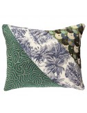 Coussin vert et bleu original 50x40