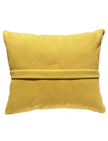 Coussin exotique jaune et marron 50x40