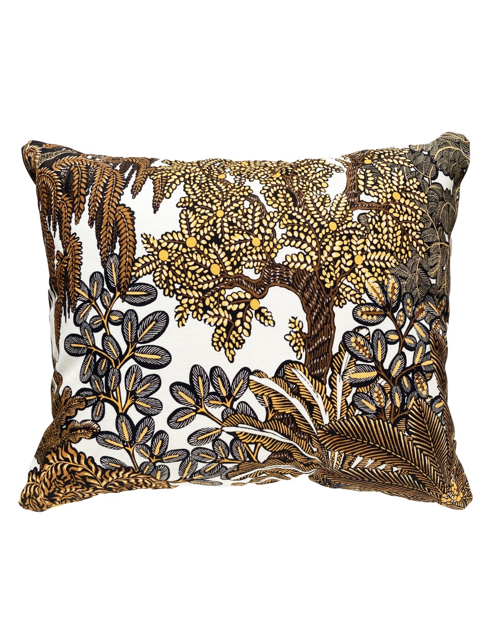 Coussin exotique jaune et marron 50x40 Coussin exotique jaune et marron 50x40