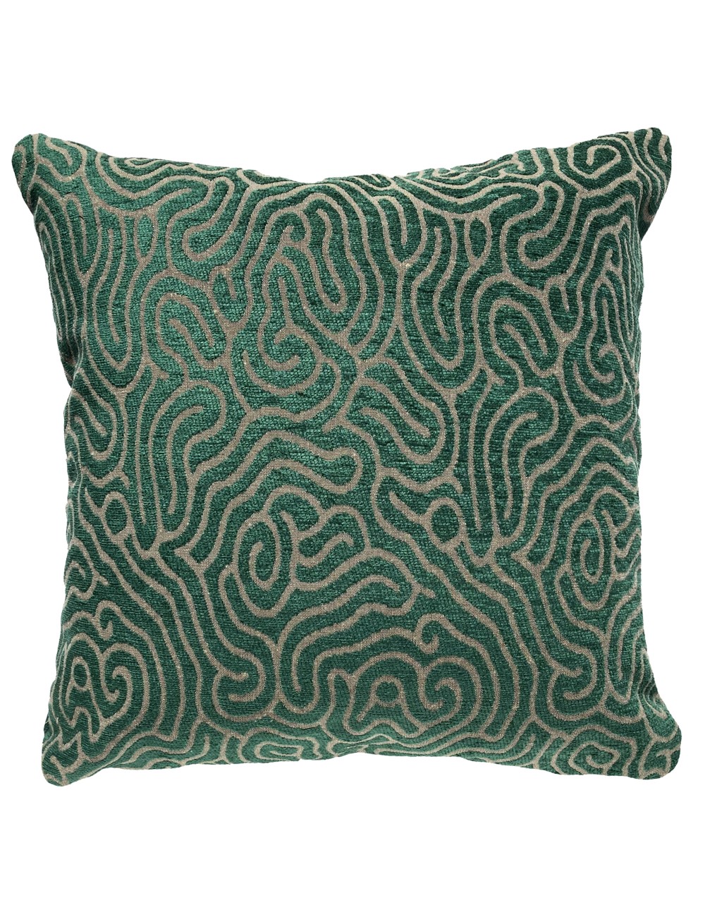 Coussin vert à motifs 40x40