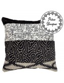 Coussin noir et blanc imprimé 45x45