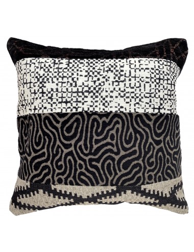 Coussin noir et blanc imprimé 45x45