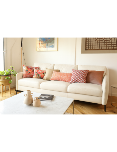 Coussin cuivré métallisé 50x40