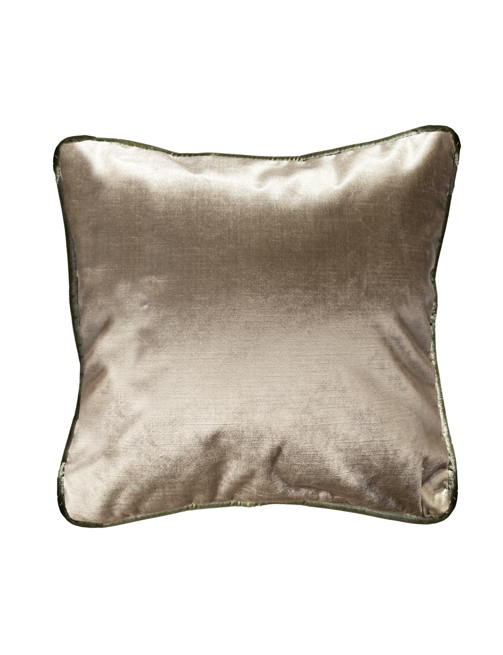 Coussin en velours satiné beige 40x40 – Maison du Coussin