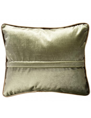 Coussin en velours satiné vert sauge 50x40 – Maison du Coussin