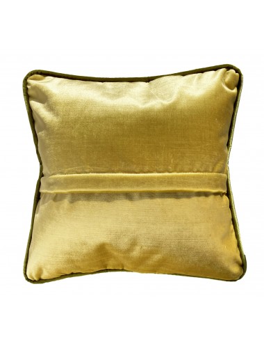 Coussin en velours satiné jaune 40x40 – Maison du Coussin