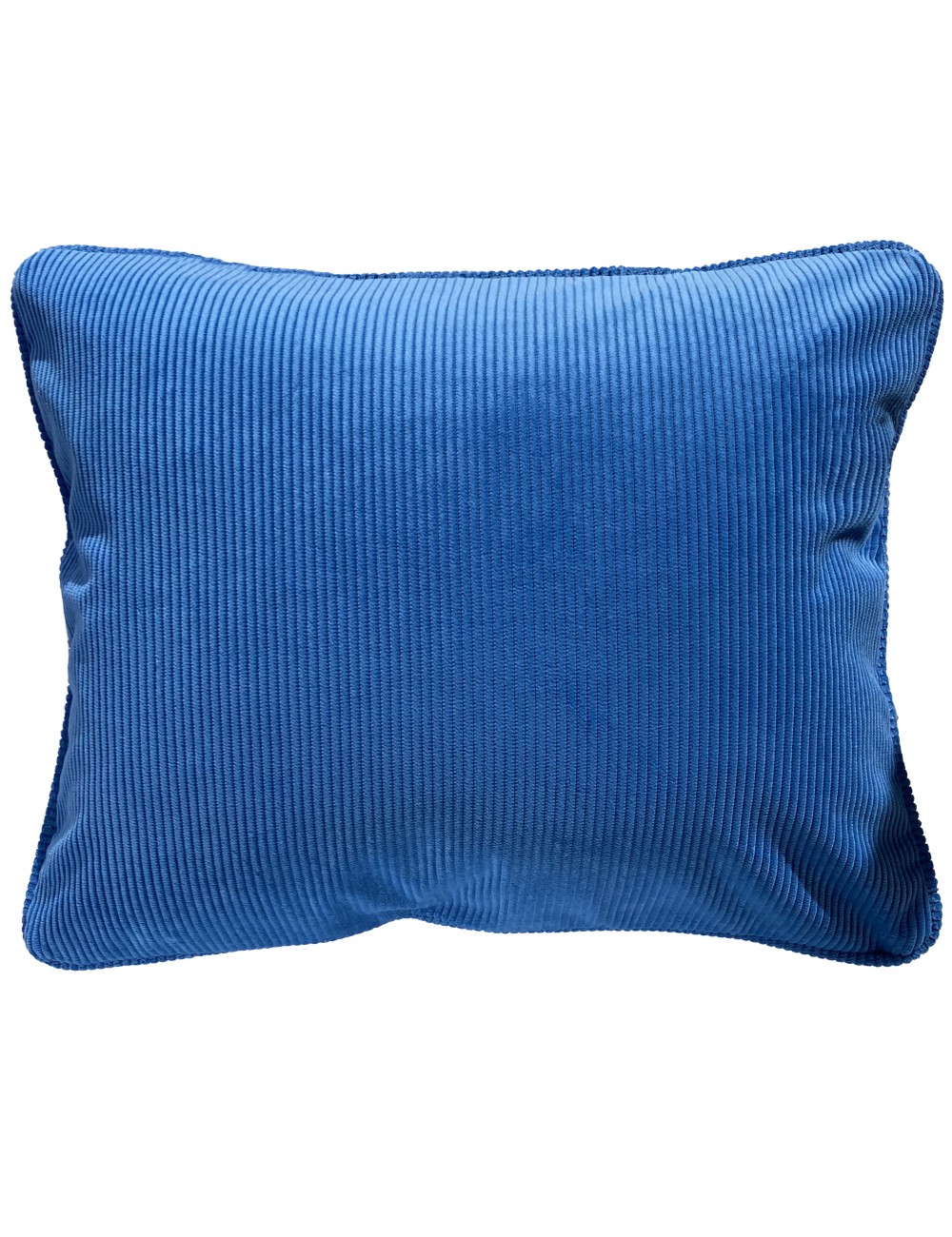 Coussin en velours côtelé bleu cobalt 50x40 – Maison du Coussin