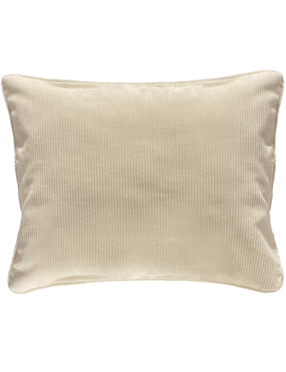 Coussin en velours côtelé écru 50x40 – Maison du Coussin