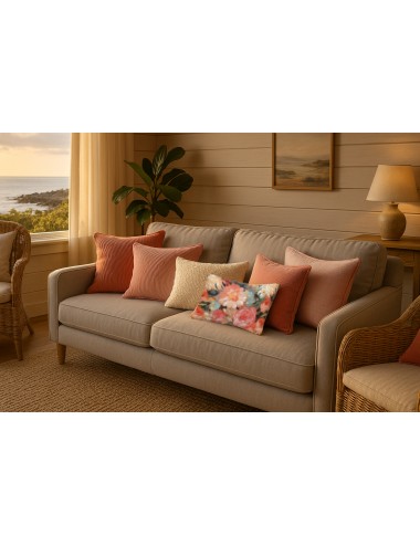 Coussins roses ambiance shabby chic