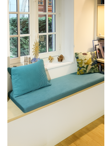 Coussins d'assise et décoratifs bleu turquoise hauts de gamme