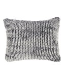 Coussin en laine gris tricoté à la main, pièce artisanale – Maison du Coussin