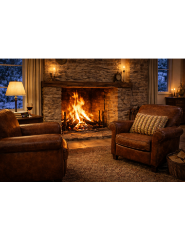 Coussin en laine rose et vert olive tricoté à la main – pièce unique Maison du Coussin