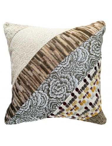 Coussin décoratif beige et écru pièce unique 40x40