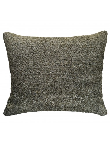 Coussin rectangulaire bouclette vert kaki 50x40