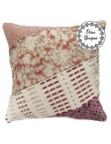 Coussin rose imprimé 40x40