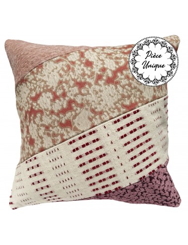 Coussin rose imprimé 40x40