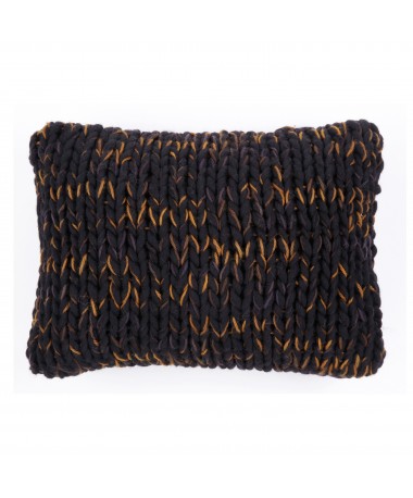 coussin noir tricot nordique haut de gamme fait main coussin noir tricot nordique haut de gamme fait main