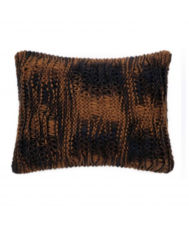 coussin noir tricot design fait main coussin noir tricot design fait main